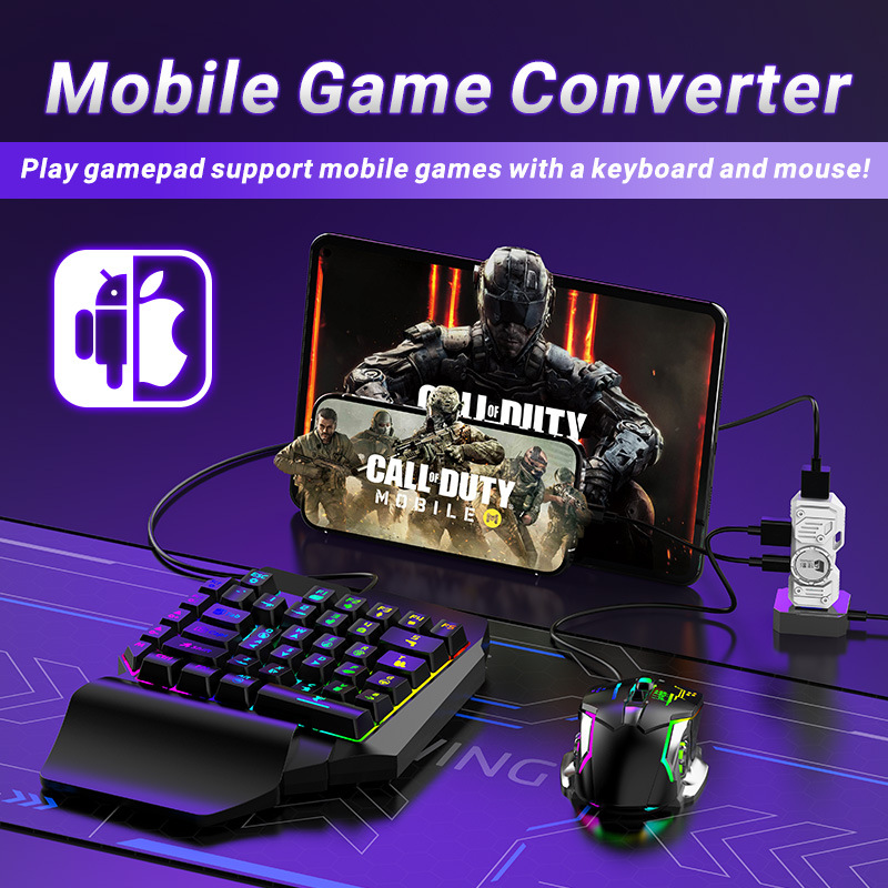 Gaming Keyboard Half - Mobile Games Converter Kit Mobilador Gamer