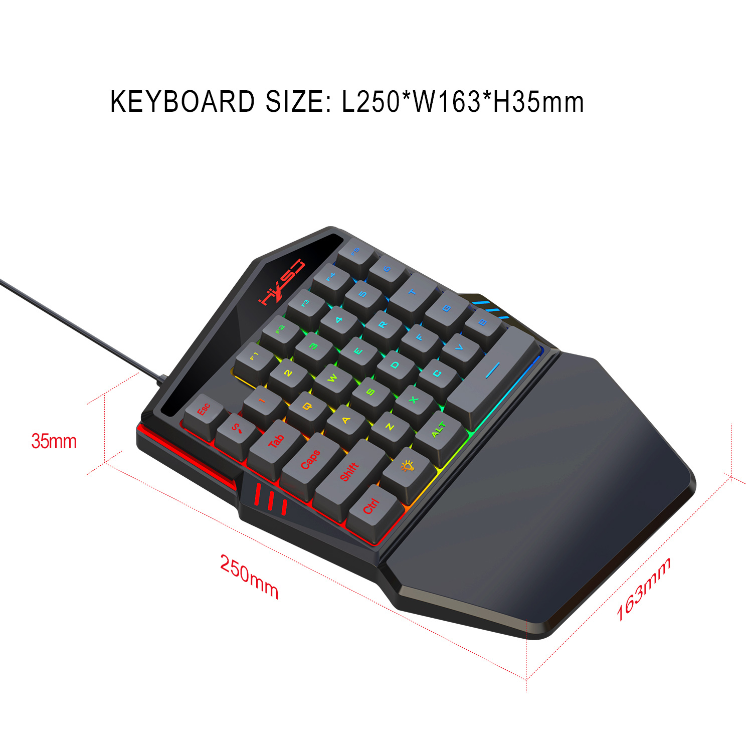 HXSJ V100 V100-2 35 Key Gaming - Gaming Keyboard Half review and price