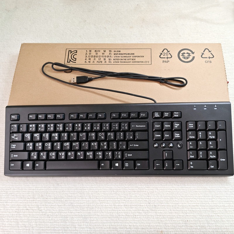 Thai layout USB wired keyboard - Gaming Keyboard Blue Switches review and price