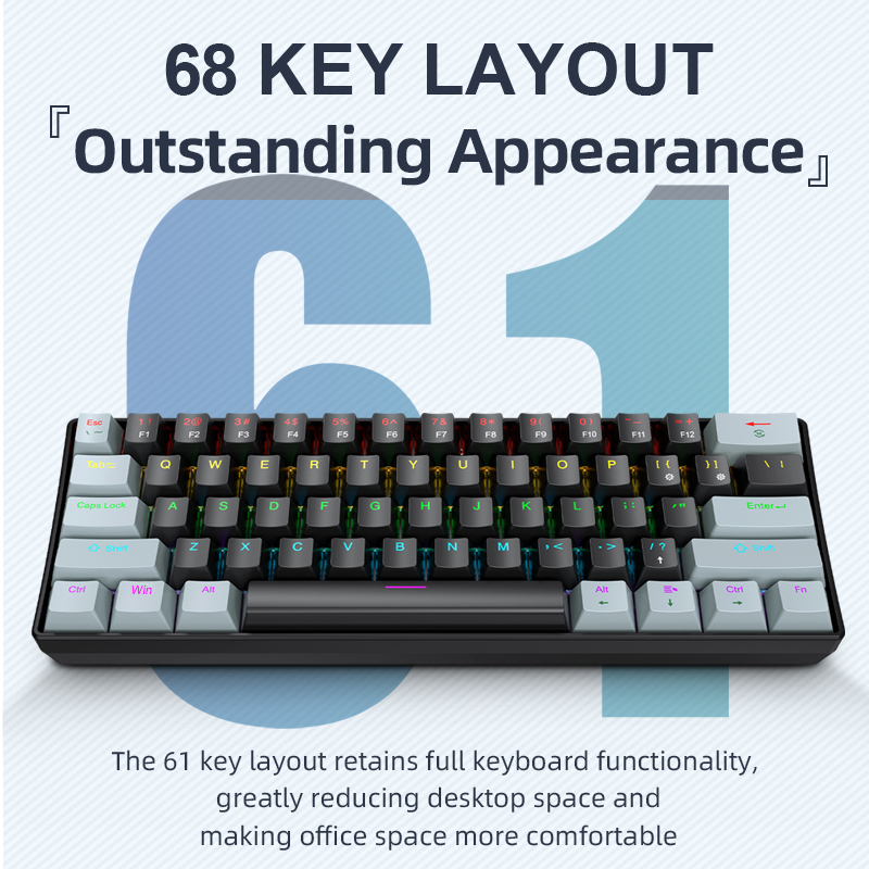 APAYADO K61 Mini Mechanical Ke - Gaming Keyboard And Mouse Set review and price