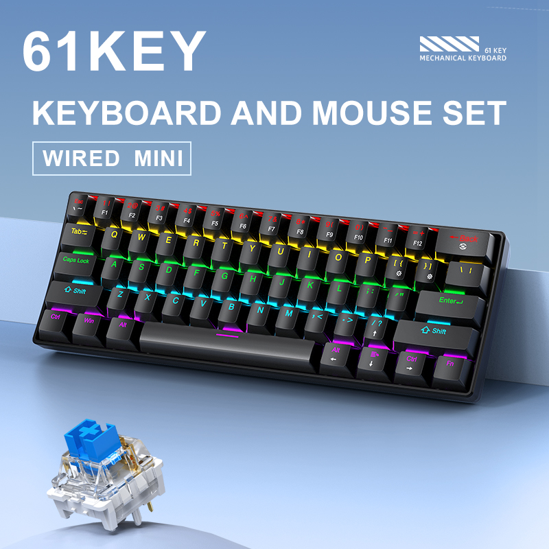 APAYADO K61 Mini Mechanical Ke - Gaming Keyboard And Mouse Set review and price