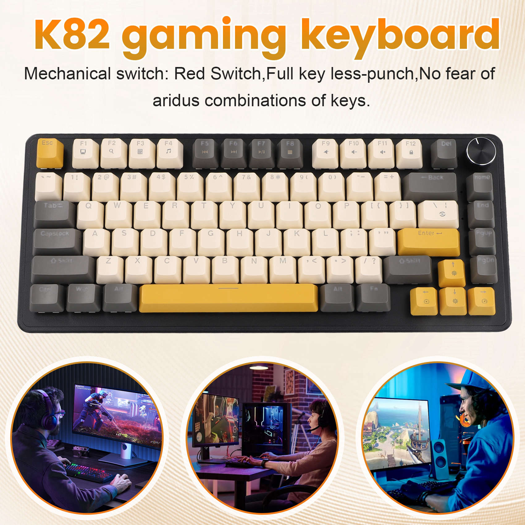 K82 Gaming Keyboard With Media - Gaming Keyboard Blue Switches review and price