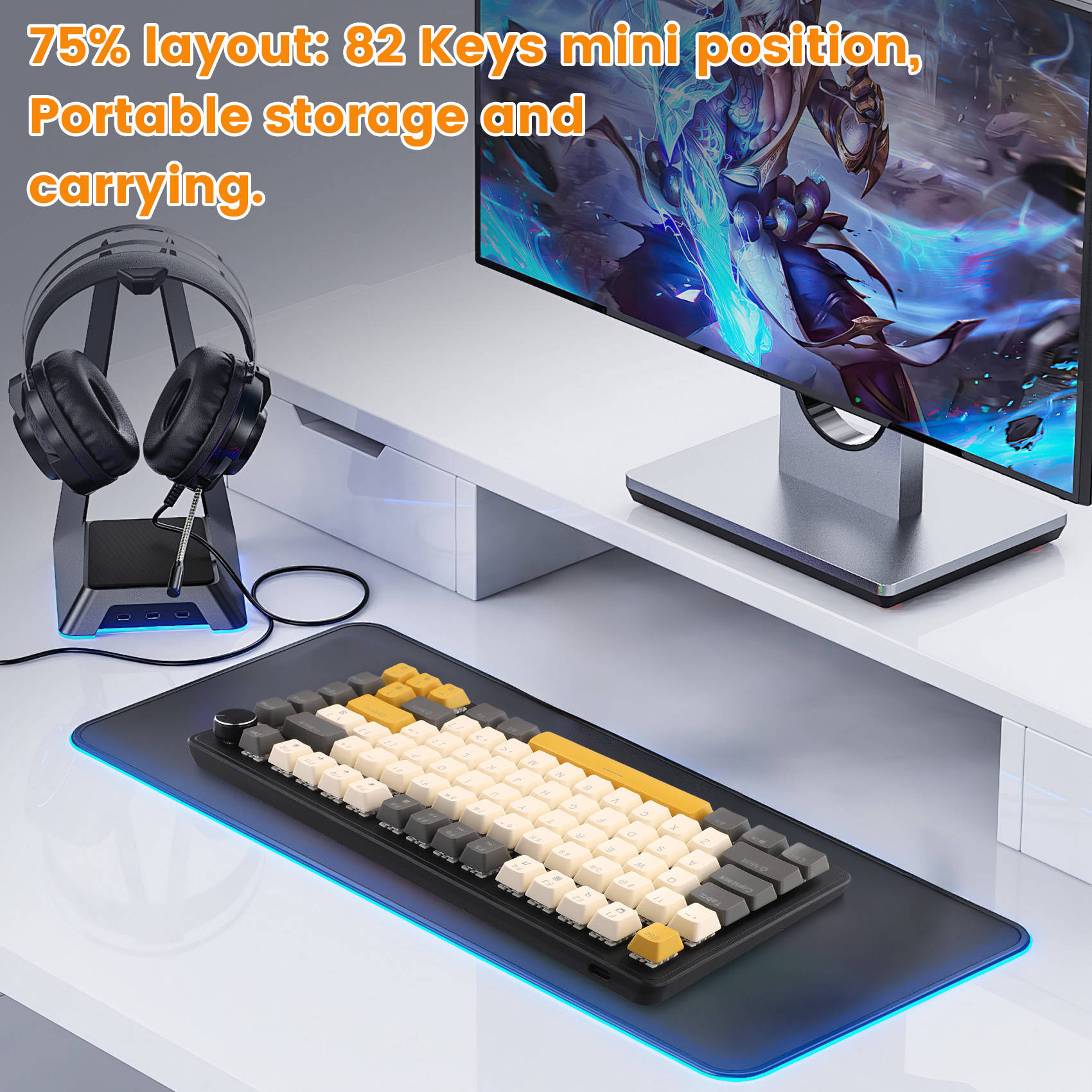 K82 Gaming Keyboard With Media - Gaming Keyboard Blue Switches review and price