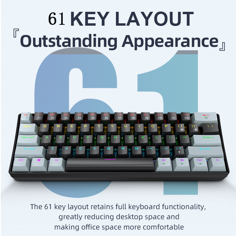 K61 Wired Mechanical Gaming Ke - Gaming Keyboard And Mouse Set review and price