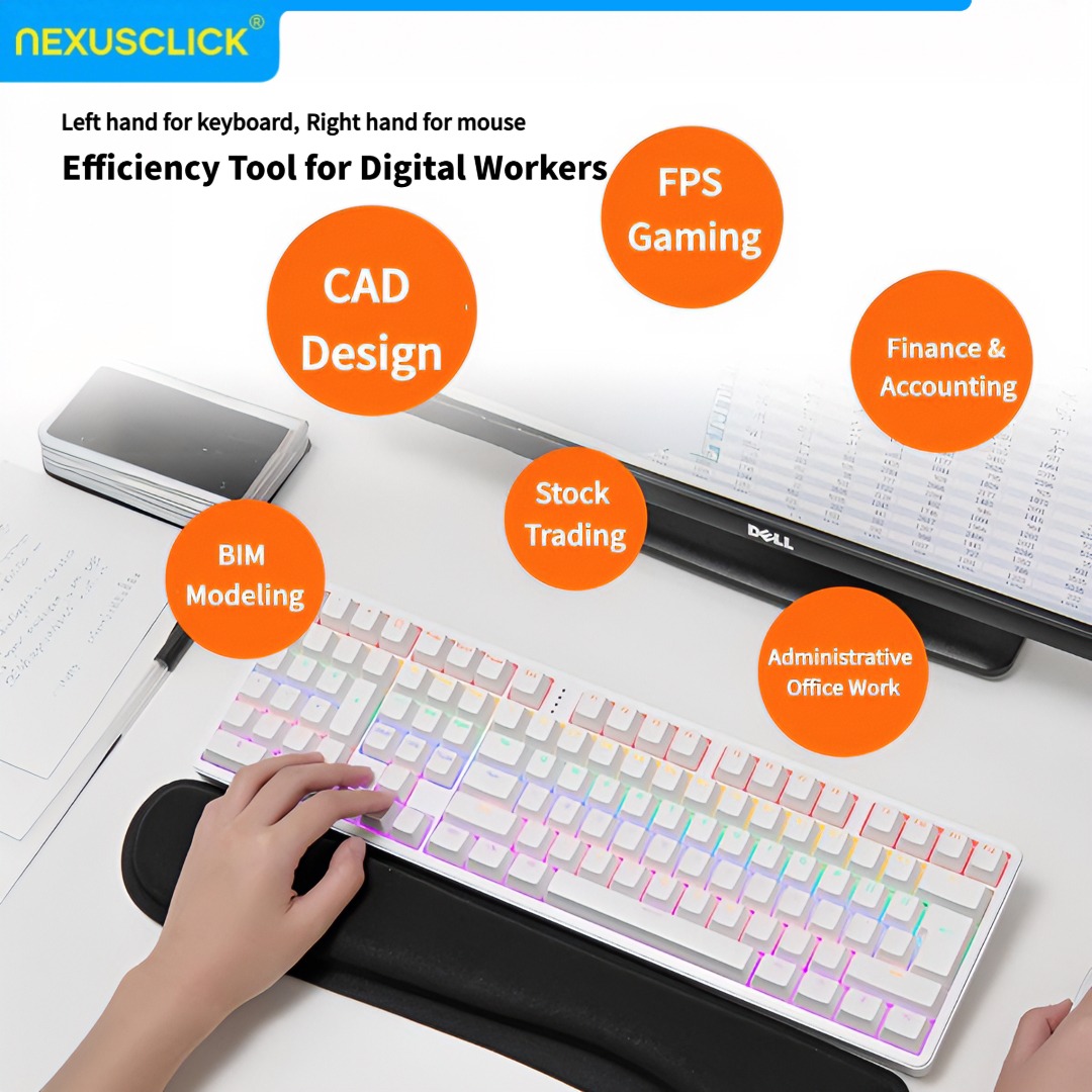NexusClick Ergonomic Left Hand - Gaming Keyboard Number Pad review and price